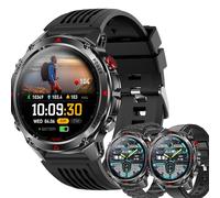 MYSHUN Montre Connectée Homme avec Appels Bluetooth, 1,46'' Smartwatch Diamond avec 100+ Modes Sportifs/SpO2/Fonction Féminine/Lecteur de Musique/Fréquence Cardiaque/Sommeil/pour Android iOS (Noir)