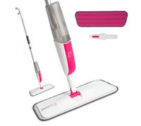 MySimaa Balai-serpillière 2-en-1 avec vaporisateur rotation 360° ergonomique 400 ml microfibre