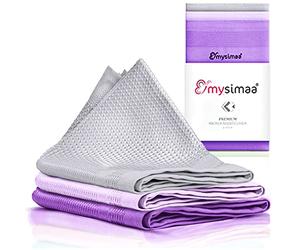 mysimaa Chiffon Microfibre Voiture et ménage de la Maison | Serviettes de Nettoyage de qualité Professionnelle en Micro Fibre | Torchon Lavette Microfibre vitre (Lot de 3 Chiffons Microfibres 60x40)