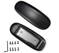 MySit Lot de 2 coussinets de rechange pour accoudoir de chaise de bureau avec trou de montage universel Noir 10,2 cm