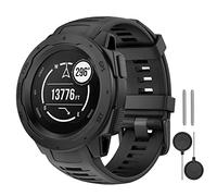 MYSNBKN Bracelet de montre de remplacement en silicone souple pour Garmin Instinct/Garmin Instinct 2/Solar Tactical avec outils d'adaptation