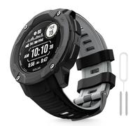 MYSNBKN Bracelet montre pour Garmin Instinct 2X, Solar, Tactical Bracelet de remplacement en silicone souple avec outils d'adaptation