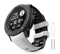 MYSNBKN Bracelet montre pour Garmin Instinct 2X, Solar, Tactical Bracelet de remplacement en silicone souple avec outils d'adaptation
