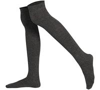 Mysocks au-dessus du genou chaussettes unisexe Plaine anthracit