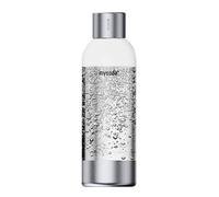 Mysoda: Bouteille d'eau de qualité supérieure réutilisable et sans BPA de 1 L avec bouchon en acier inoxydable et fond pour machines à gazéifier Mysoda - Argent