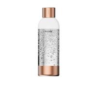 Bouteille gazéifiée de qualité supérieure - Cuivre - Compatible avec Drink mate, Wassermaxx, Aqvia, Sodapop et Levivo - Bouteilles réutilisables à verrouillage rapide - Couvercle et base en acier