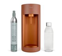 Mysoda Glassy - Machine à eau pétillante avec 1 bouteille en verre en un cylindre de CO2 - Terracotta