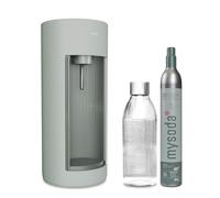 Mysoda Glassy - Machine à eau pétillante avec 1 bouteille en verre en un cylindre de CO2 - Vert sauge (Pigeon)