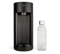Mysoda Glassy - Machine à eau pétillante avec 1 bouteille en verre (sans cylindre de CO2) - Noir