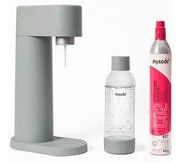 Mysoda - Kit de purification d'eau Woody - En bois composite renouvelable avec Cylindre de CO2 et bouteille en plastique Quick-Connect 1 l - Sans BPA (Pigeon)