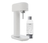 Mysoda Ruby 2 - Machine à eau pétillante design avec une bouteille d'eau en PET (sans cylindre de CO2) - Blanc-Argent