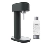 Mysoda Ruby 2 - Machine à eau pétillante design avec une bouteille d'eau en PET (sans cylindre de CO2) - Noir-Argent