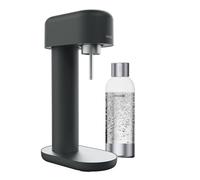 Mysoda Ruby 2 - Machine à eau pétillante design avec une bouteille d'eau en PET (sans cylindre de CO2) - Noir-Argent