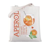 MYSOMY Aperol Spritz Sac fourre-tout réutilisable pour amateurs de cocktails, Aperol Tb, 13.7inch*15.7inch