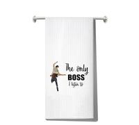 MYSOMY Bruce Fans Serviette de cuisine pour amateurs de musique rock Cadeau du groupe de rock The Only Boss I Listen To Music (Only Boss UK)