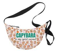 MYSOMY Capybara Sac à bandoulière Capybara Lovers Gifts Don't Worry Be Capy Sac à bandoulière Capybara Sac à bandoulière Capybara Sac en forme de croissant, Capybara Cb3 Uk3, 111
