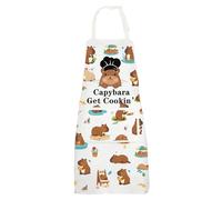 MYSOMY Capybara Tablier de cuisine Capybara Tablier de cuisine Capybara Get Cookin' Tablier Capybara Cadeaux sur le thème Capybara Cadeaux pour les amateurs de Capybara, Capybara AP UK, 49cm(19.3inch)