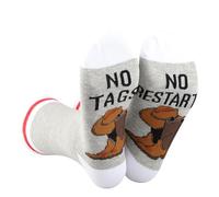 MYSOMY Chaussettes de danse ligne Dancing Country Cadeaux sans étiquette Pas de redémarrages Line Dancer Cadeaux Western Country Music Dancing Socks, No Tags UK, Taille unique