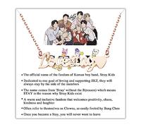 MYSOMY K-POP S-Kids Boy Group Gift Love Stay Collier SKZ Stay Fans Bijoux Cadeau K-POP Music Lover Merchandising, Acier inoxydable