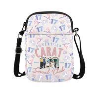 MYSOMY Korean Group SVT Sac à bandoulière K-Pop Fans Carat Social Club K-POP Music Lover Sac à bandoulière K-POP Merchandising, Carat Cb, 14.7 x 2 x 21centimeters (5.8 x 0.8 x 8.3 inches)