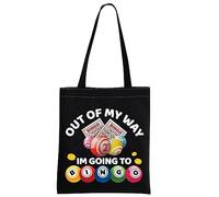 MYSOMY Lucky Bingo Sac fourre-tout pour amateur de bingo Cadeau Out Of My Way I'M Going To Bingo Sac de voyage Sac de courses, Royaume-Uni Going Bingo Tb, Taille unique