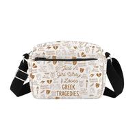 MYSOMY Mythologie grecque Cadeau Loves Grec Tragedies Inspiré Voyage Organisateur Sac à Bandoulière Olympian Gods Merchandising, Sac grec, 14.7 x 2 x 21centimeters (5.8 x 0.8 x 8.3 inches)