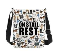 MYSOMY Sac à bandoulière pour l'équitation, cadeau pour cavalier, cadeau pour dresseur de cheval, cadeau pour propriétaire de cheval, sac à bandoulière pour course de chevaux, On Stall Cb1, 111