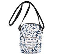 MYSOMY Sac à bandoulière Whale Shark Gifts Always Remember You Are Braver Than You Believe Gifts, Whale Braver Cb1, 111