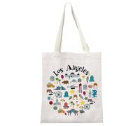MYSOMY Sac fourre-tout en toile Los Angeles Souvenirs Los Angeles Los Angeles Los Angeles Lovers Cadeau de vacances Los Angeles Californie, Los Angeles Tb3, 13.7inch*15.7inch