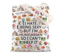 MYSOMY Sac fourre-tout hongrois Cadeau de voyage « I'm Not Perfect But I'm Hungarian Gifts » Sac à bandoulière sur le thème de la Hongrie, So Tg3 hongrois, INCH