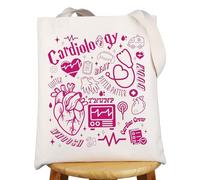 MYSOMY Sac fourre-tout pour cardiologie - Cadeau pour infirmière - Cadeau pour cardiologue - Sac fourre-tout pour soins cardiovasculaires, Cardiology UK, INCH