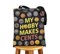MYSOMY Sac fourre-tout pour collectionneur de pièces de monnaie, cadeau numismatiste avec inscription « My Hobby Makes Cents », My Hobby Uk1