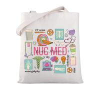 MYSOMY Sac fourre-tout pour technologique en médecine nucléaire, cadeau de radiologue, Nuc Med Tb, 13.7inch*15.7inch
