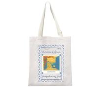 MYSOMY Santorini Sac à bandoulière de voyage Santorin Souvenir Sac à bandoulière Cadeau de bienvenue à Santorin, Santorin Tb3, 14.7 x 2 x 21centimeters (5.8 x 0.8 x 8.3 inches)