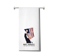 MYSOMY Shooting President Serviette de cuisine Make America Strong Again Gifts Survived Shot At Election Rally Gifts Maga Towel (TODAY! UK)