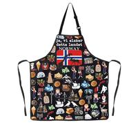MYSOMY Tablier de cuisine Norvège Cadeaux et souvenirs Ja Vi Elsker Dette Landet Gifts Tablier de cuisine norvégien, ja, vi elsker apbl1, 49cm x 68cm