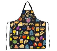 MYSOMY Tablier de cuisine Rosh Hashanah - Cadeau de Nouvel An juif - Cadeau de Noël juif, Rosh Apron3, ne Size