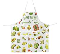 MYSOMY Tablier de toast à l'avocat, cadeaux de toast d'avocat, tablier imprimé avocat, cadeaux sur le thème de l'avocat, cadeaux de cuisine, but first avocat ap, 49cm (19.3inch) x 68cm (26.8inch), One
