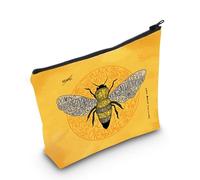 MYSOMY The Mask Falling Novel Trousse de maquillage The Bone Season Series Cadeau pour les amateurs de livres, Sac abeille, morden