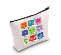 MYSOMY Trousse de maquillage avec motif émotion de dessin animé à l'intérieur du film All The Feelings - Cadeau pour visage - Joie, colère, peur, tristesse, Sac Emotion, morden