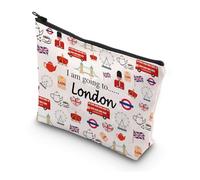 MYSOMY Trousse de maquillage de voyage avec inscription « I am Going to London », Sac Going to London, morden