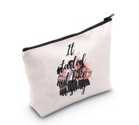 MYSOMY Trousse de maquillage inspirée de Merrily We Roll Along avec inscription « It Started Out Like a Song », Comme un sac de chanson, morden