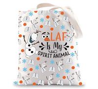 MYSOMY Trousse de maquillage Olaf Bonhomme de neige Olaf Cadeau pour les amoureux de la princesse Elsa et Anna Pochette zippée Olaf Samantha, Olaf is My Spirit Anima Tb
