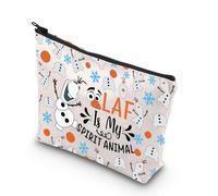 MYSOMY Trousse de maquillage Olaf Bonhomme de neige Olaf Cadeau pour les amoureux de la princesse Elsa et Anna Pochette zippée Olaf Samantha, Olaf is My Spirit Animal