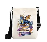 MYSOMY WSNANG FW Fantasy Dark Romance Book Inspired Sac à bandoulière Dragon Rider Marchandises Reader Cadeaux pour amoureux, UK Dragon Codex, 14.7 x 2 x 21centimeters (5.8 x 0.8 x 8.3 inches)