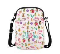 MYSOMY WSNANG Sac à bandoulière Hawaï avec fermeture éclair pour la plage, Royaume-Uni Aloha Cb, 14.7 x 2 x 21centimeters (5.8 x 0.8 x 8.3 inches)