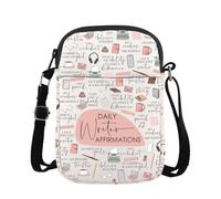 MYSOMY WSNANG Sac à bandoulière pour écrivain amateur de livres, affirmations, romanciers, poètes, cadeaux, Writer Cb, 14.7 x 2 x 21centimeters (5.8 x 0.8 x 8.3 inches)