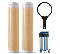 Mysora Lot de 2 cartouches de rechange en résine de désionisation de 50,8 cm, compatibles avec les systèmes d'eau désionisée CR SPOTLESS DIC-20/DIW-20/RC2-20, rinçage sans taches pour voitures