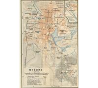 Mysore Map Journal: Vintage Map Notebook