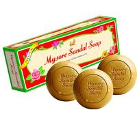 Mysore Sandal Pure Naturel Bois de santal Huile ayurvédique Barres de Savon - 3 x 150 g en 1 Lot de cadeau
